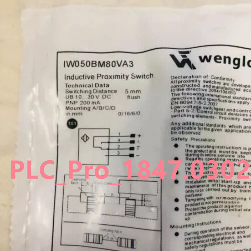 For Wenglor IW050BM80VA3 Proximity Switch Sensor