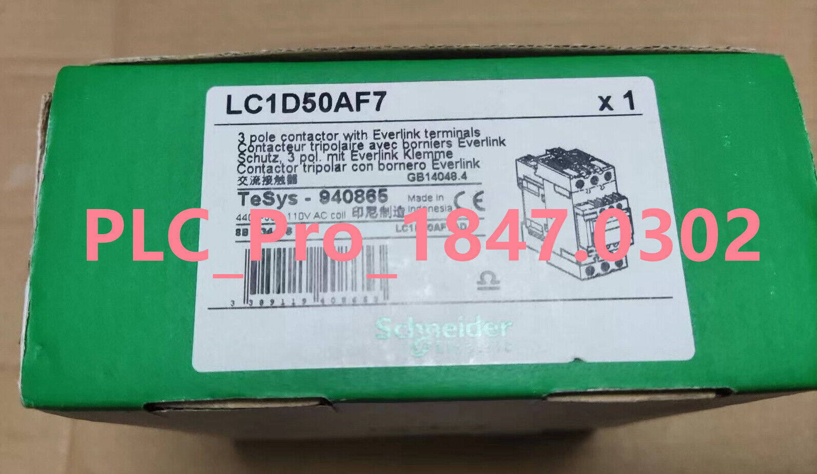LC1D50AF7 Schneider LC1D50AF7 110V 50A 3P