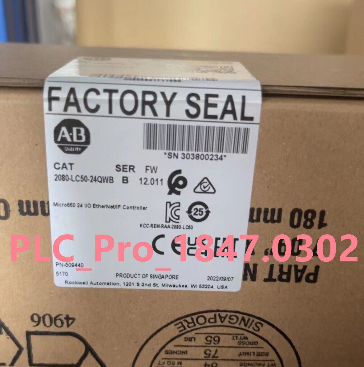Sealed Allen-Bradley 2080-LC50-24QWB Micro850 24 I/O EtherNet/IP Controller Importer Exporter Reseller