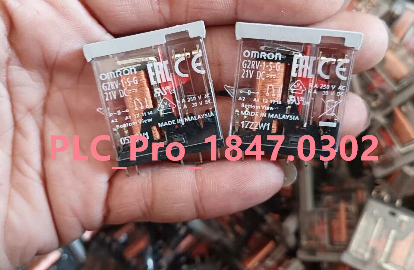 Omron G2RV-1-S-G-21VDC G2RV-1-S-G-DC21 Power Relay 6A 250VAC 5 Pins Sourcing