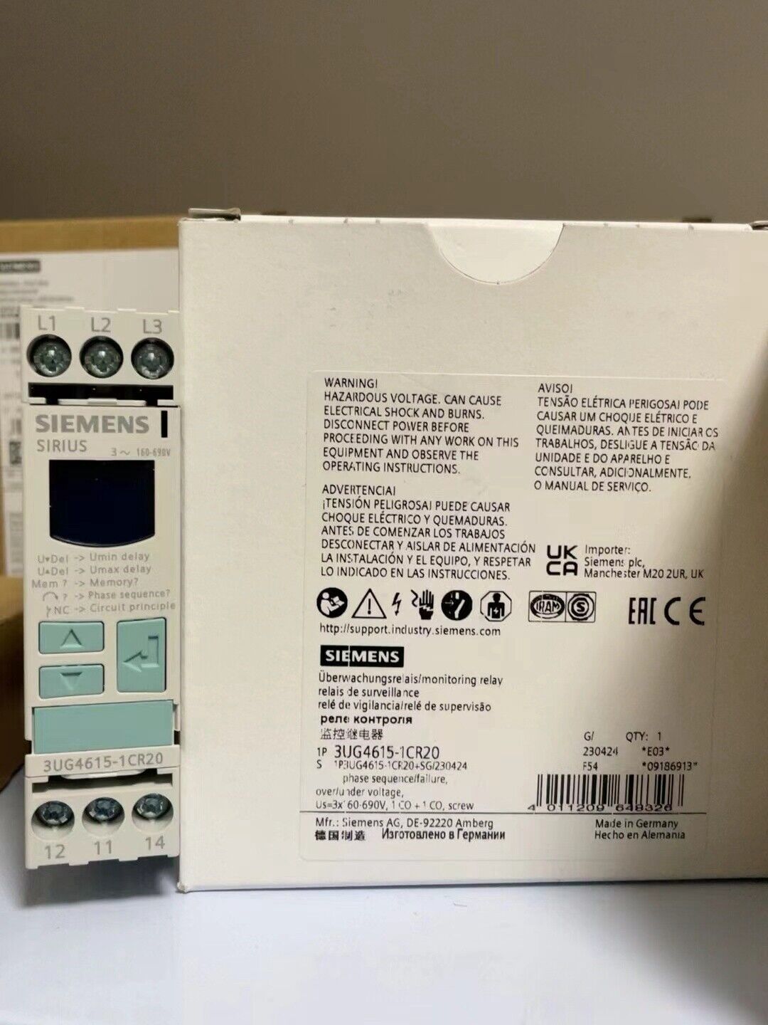 Siemens 3UG4615-1CR20 3UG4 615-1CR20 Original Supply B2B Website Business