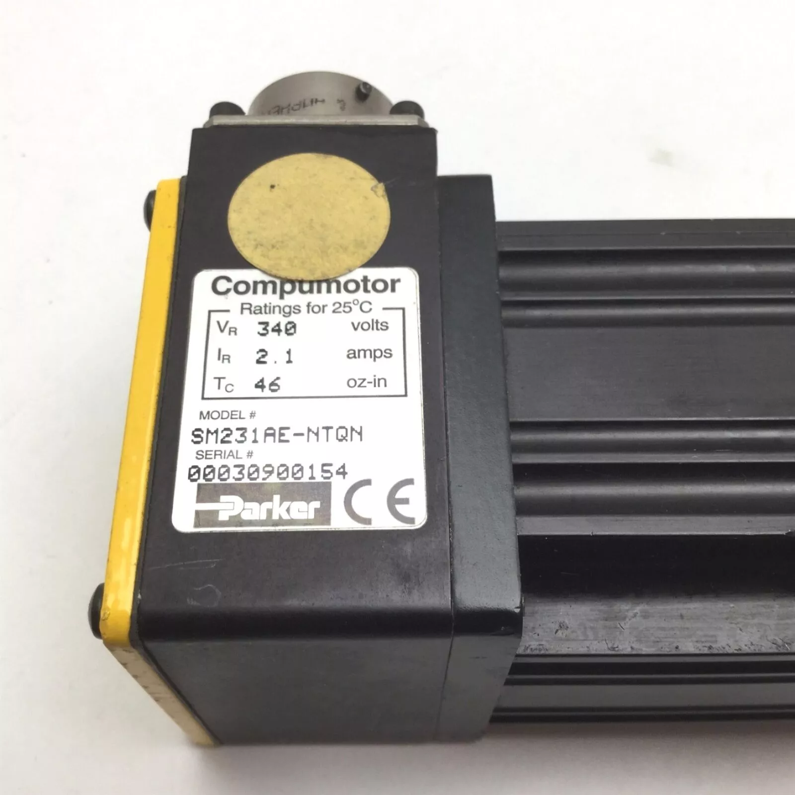 Parker Compumotor Sm231ae-Ntqn Servo Motor 340V 2.1A Shop System